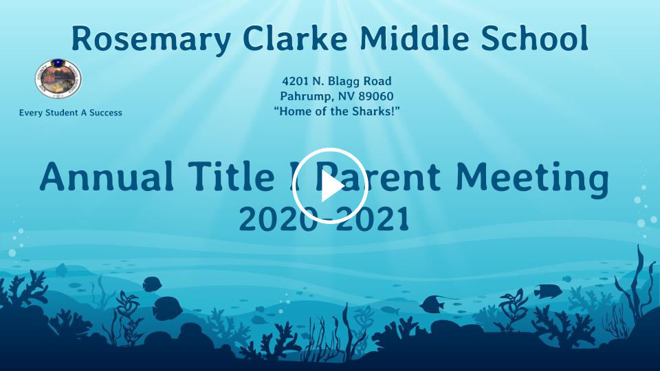 RCMS Title I Parent Meeting