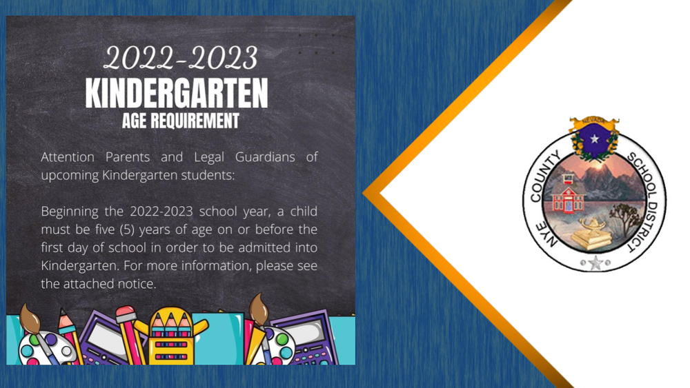 22/23 Kindergarten Age Requirement