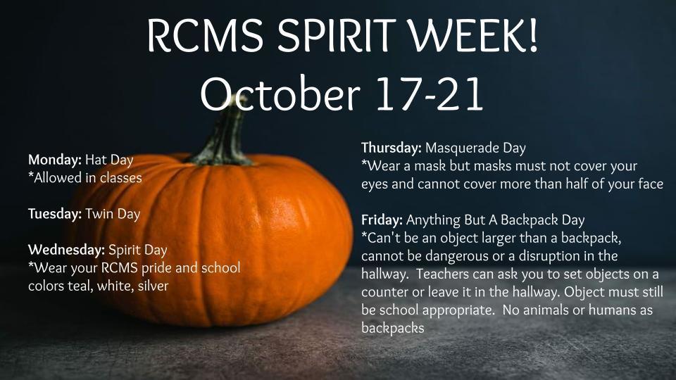 RCMS Spirit Week.