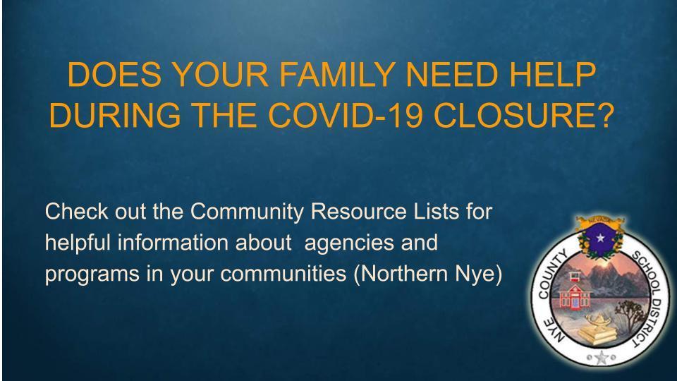 Community Resource List (No. Nye)
