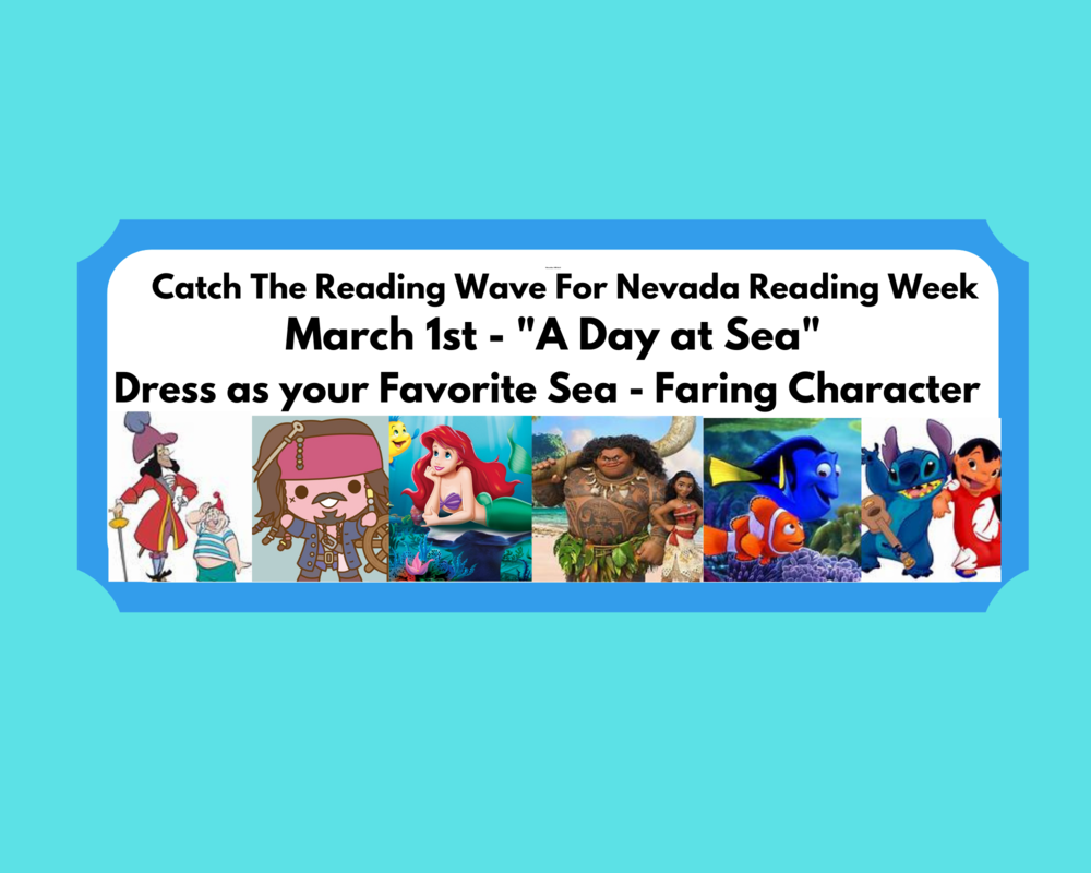 Tuesday, March 1st "A Day at Sea" Dress as your Favorite Sea - Faring Character