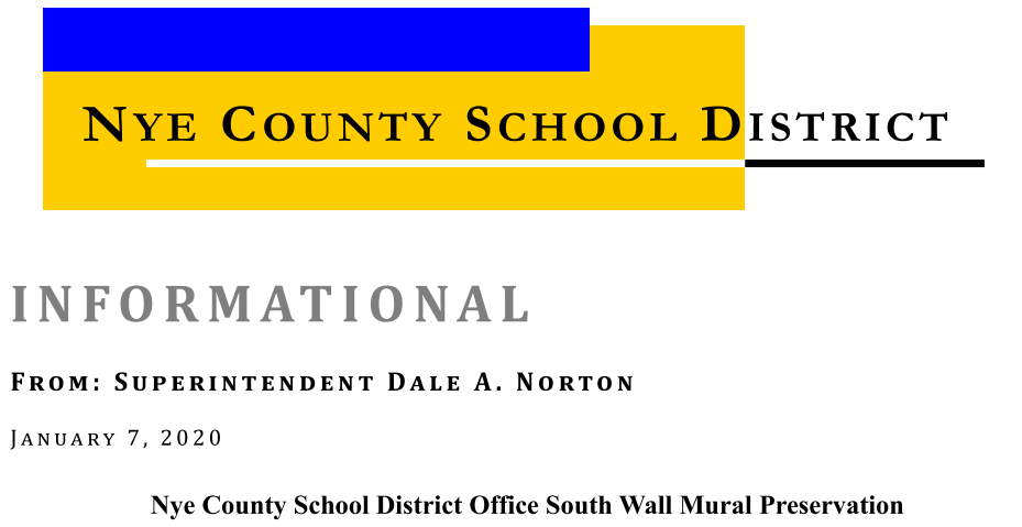 Informational: NCSD Office South Wall Mural Preservation