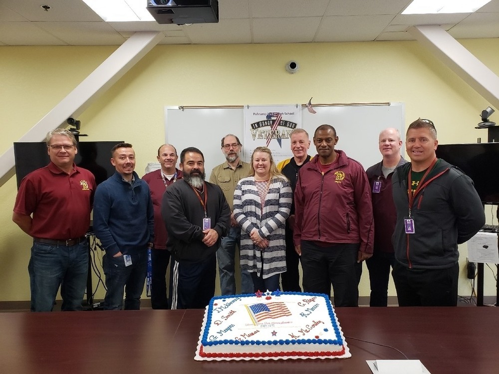 Administration team honoring our Veteran Staff Members