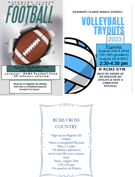 Fall Sports | ROSEMARY CLARKE MIDDLE SCHOOL