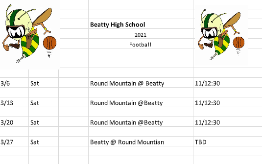 BHS Flag Football 2020 2021 schedule