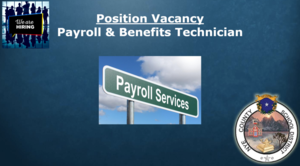 Vacancy: Payroll & Benefits Technician