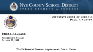 Press Release: Dale A. Norton Appointed to WestEd Board of Directors