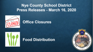 NCSD - COVID-19 Update - 3/16/20 - Office Closures & Food Distribution