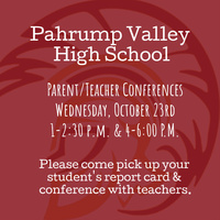 Parent/Teacher Conferences this week!