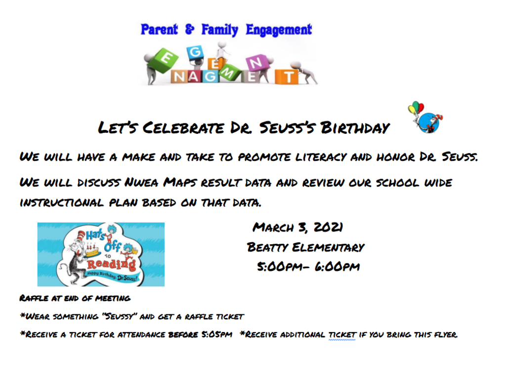 Dr. Seuss's birthday flyer