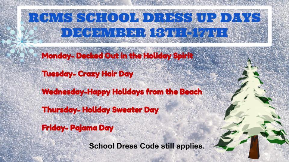 Dress up days December