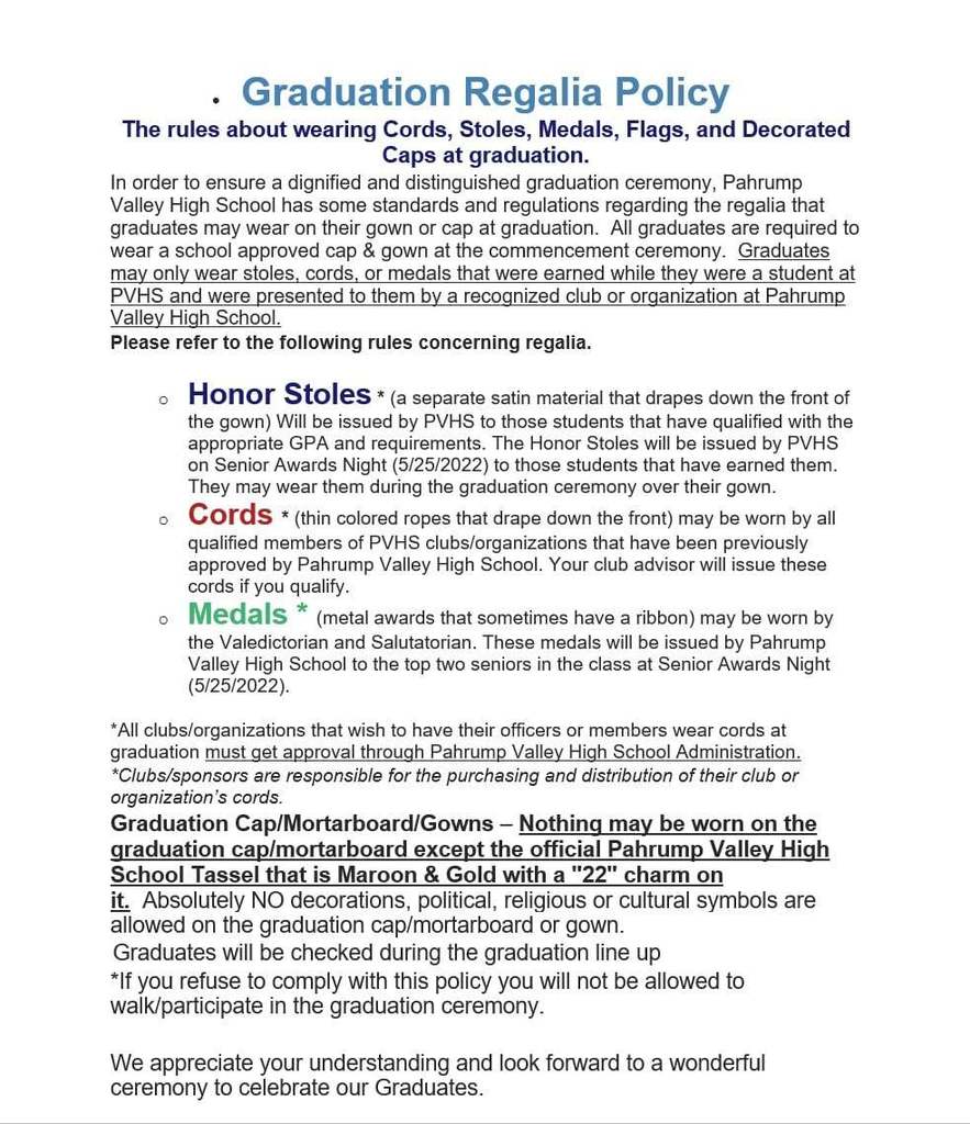 Graduation Regalia/Cap Decorating Information