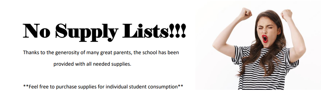 No Supply Lists!!!
