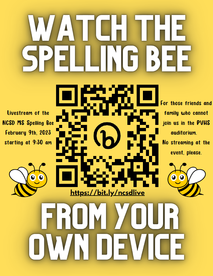 Middle School Spelling Bee - LiveStream QR Code