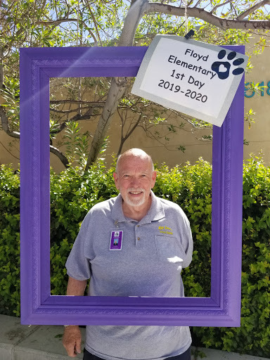Joe! Joe delivers mail and packages between Pahrump offices. He's excited to see the kids again.