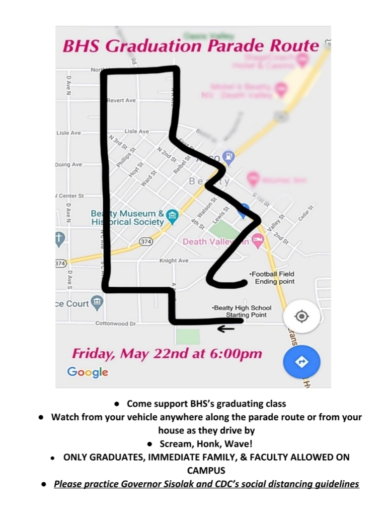 Beatty High School Parade Route